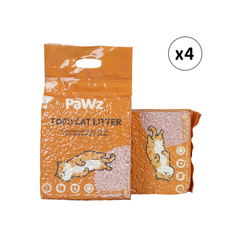 PaWz 2.5kg Tofu Cat Litter Clumping Peach-1848848522980495360