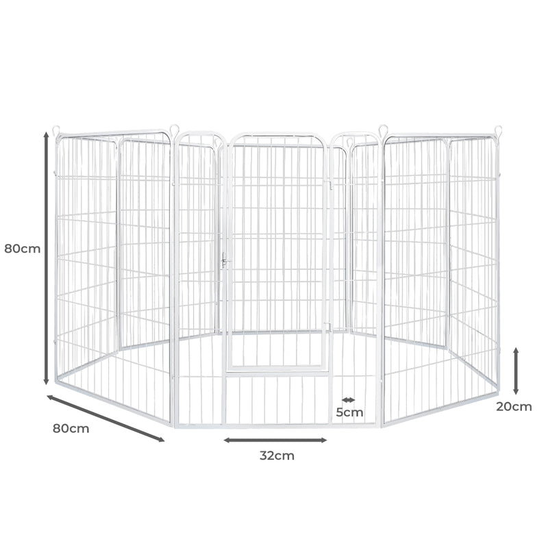 PaWz 8 Panel 32'' Pet Playpen - White