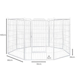 PaWz 8 Panel 40'' Pet Playpen - White