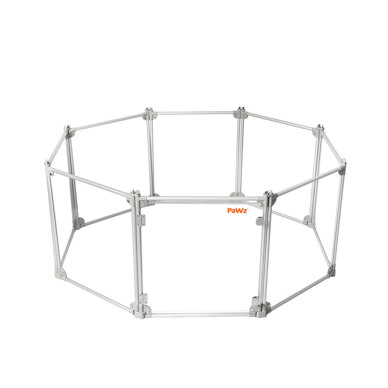 Pawz Pet Playpen Transparent Acrylic Clear Folding Dog Fence Kennel 8 Panel-1853958504059113472