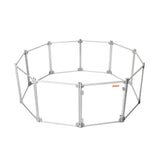 Pawz Pet Playpen Transparent Acrylic Clear Folding Dog Fence Kennel 10 Panel-1853958503782289408