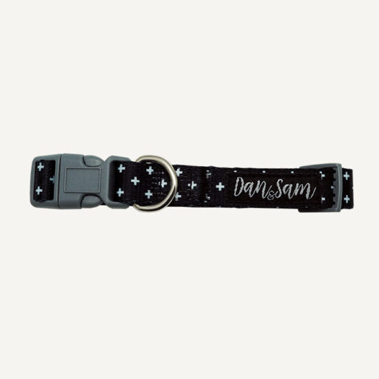 Dan & Sam Adjustable Dog Collar - Crossways, S