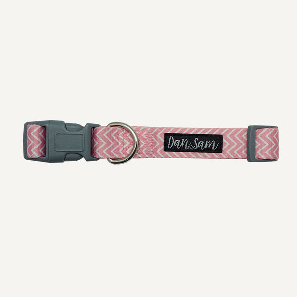 Dan & Sam Adjustable Dog Collar - Cotton Candy, M