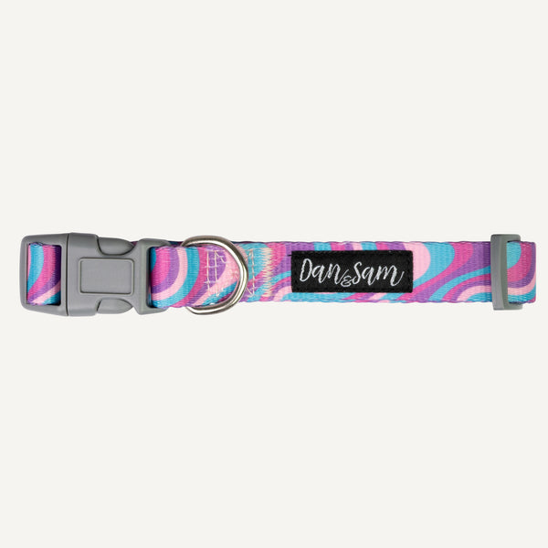 Dan & Sam Adjustable Dog Collar - Disco Party, M