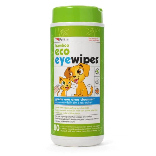 Petkin Bamboo Eco Eye Wipes - 80 Wipes