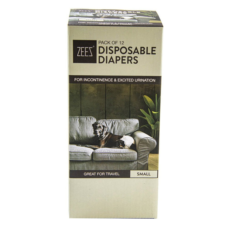 ZeeZ Disposable Dog Diapers - 12pack, S