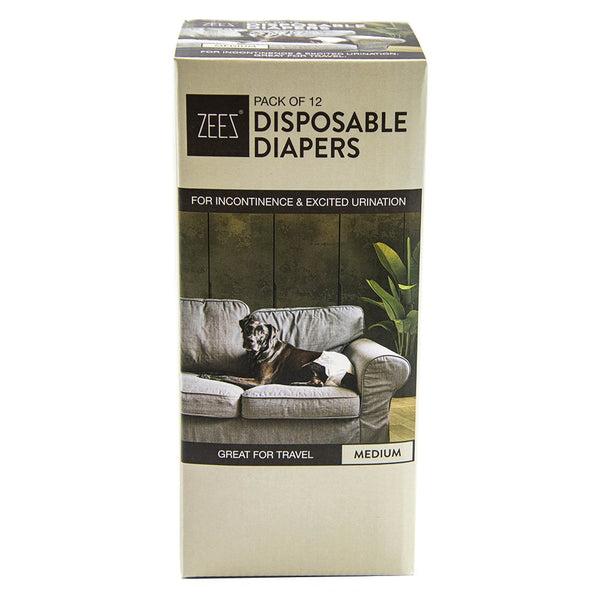 ZeeZ Disposable Dog Diapers - 12pack, M