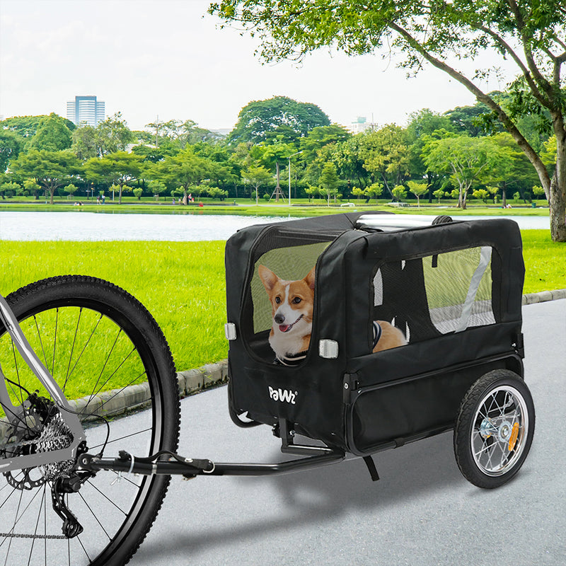 PaWz Pet Stroller Bike Trailer 2-IN-1 Sunroof-1853958518659485703