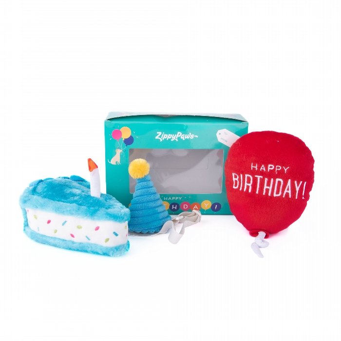 Zippy Paws 3 Piece Birthday Box - Blue