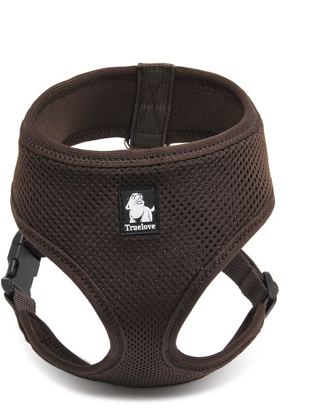 Dog Harness with Steel D Ring - Brown, L-1831155620481470464