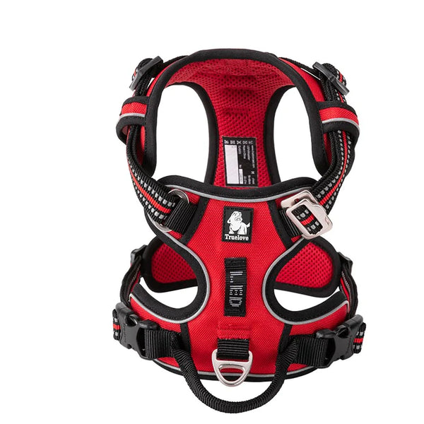 True Love No Pull Explosion Proof Dog Harness - Red, S