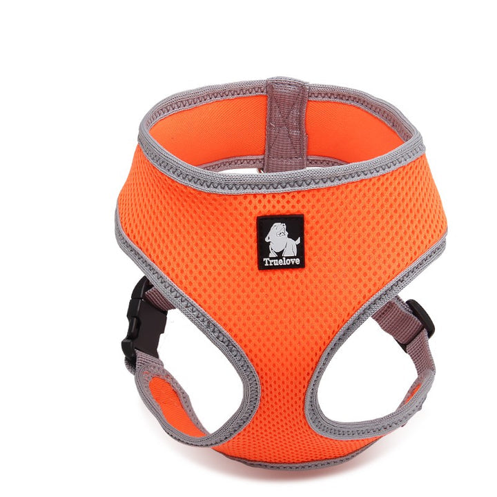 Dog Harness with Steel D Ring - Orange, L-1831155622624759808