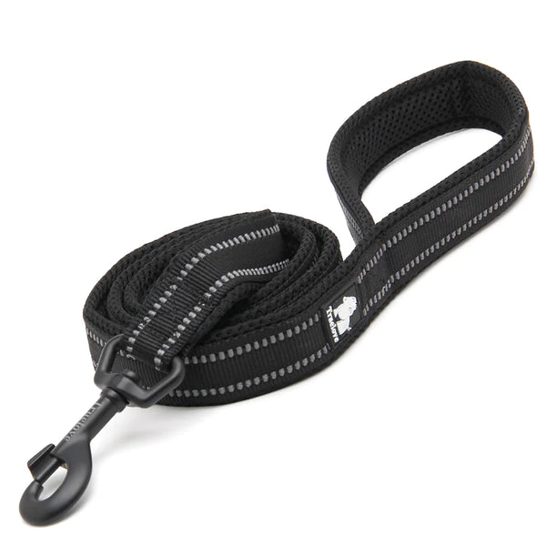 True Love Reflective Pet Leash 2m - Black, XS