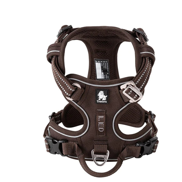 True Love No Pull Explosion Proof Dog Harness - Brown, XS