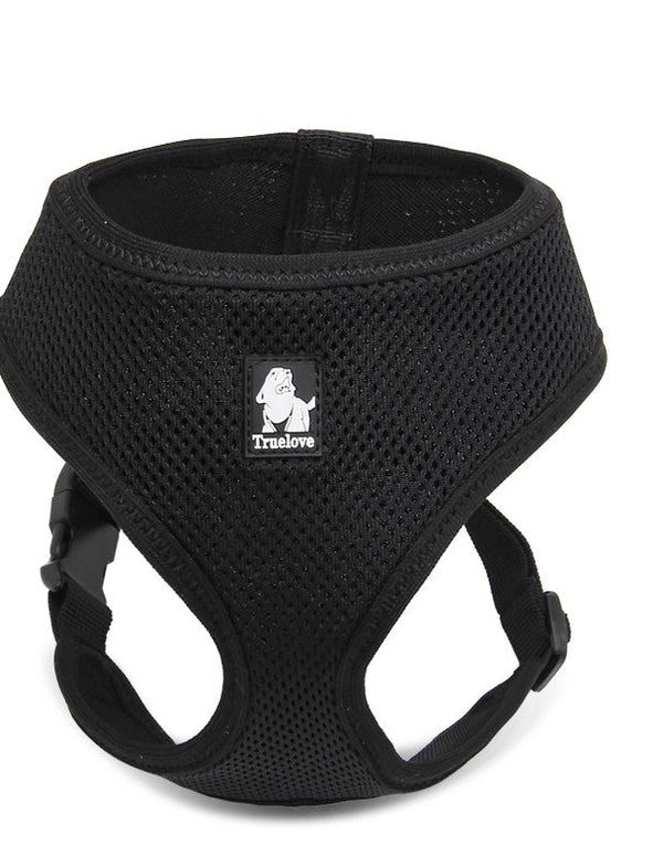 Dog Harness with Steel D Ring - Black, M-1831155621504880640