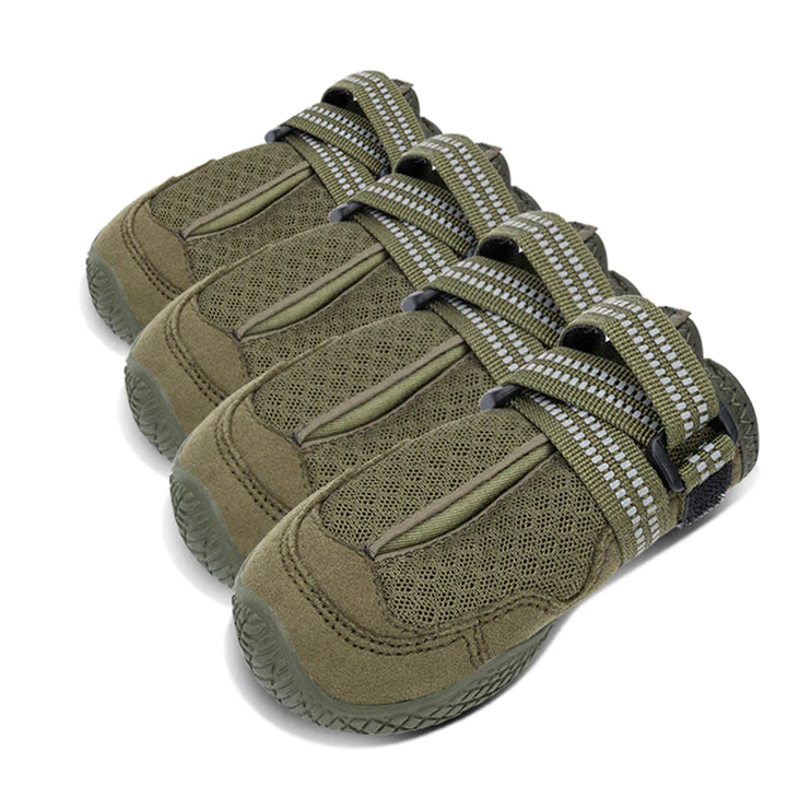 Whinhyepet Outdoor Adventure Dog Shoes - Green, Size 3