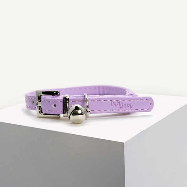 Dan & Sam Vegan Leather Cat Collar - Lilac, L