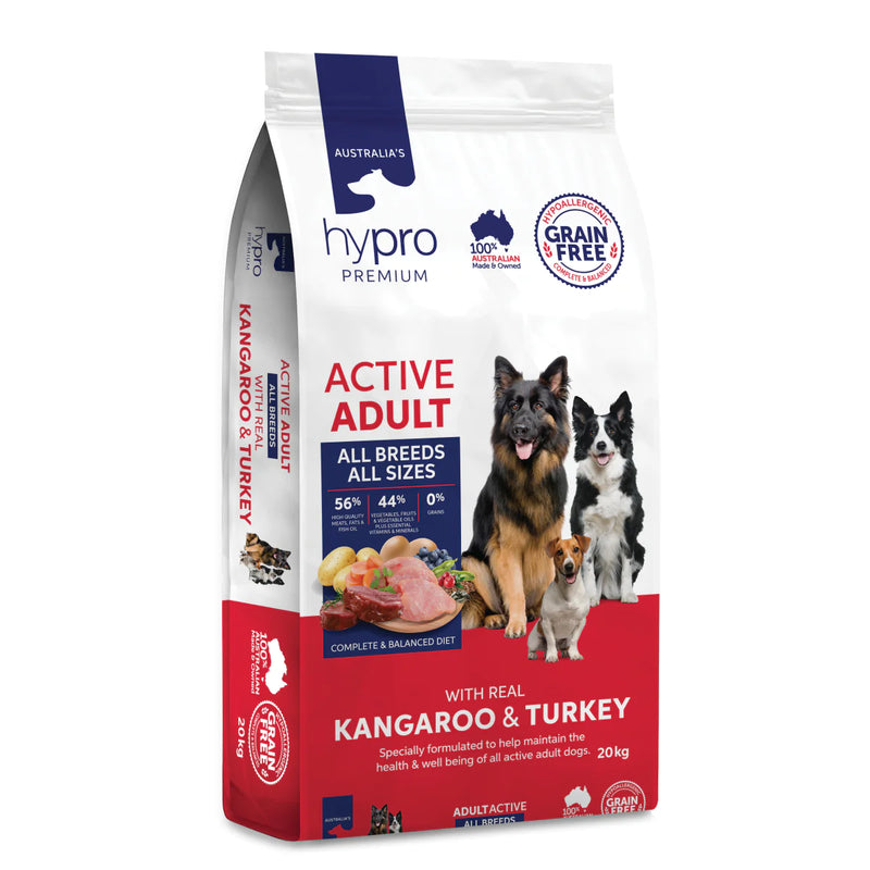 Hypro Premium Grain Free Active Adult - Kangaroo & Turkey