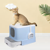 PaWz Cat Litter Box Fully Enclosed Kitty Blue-1853958481586032646