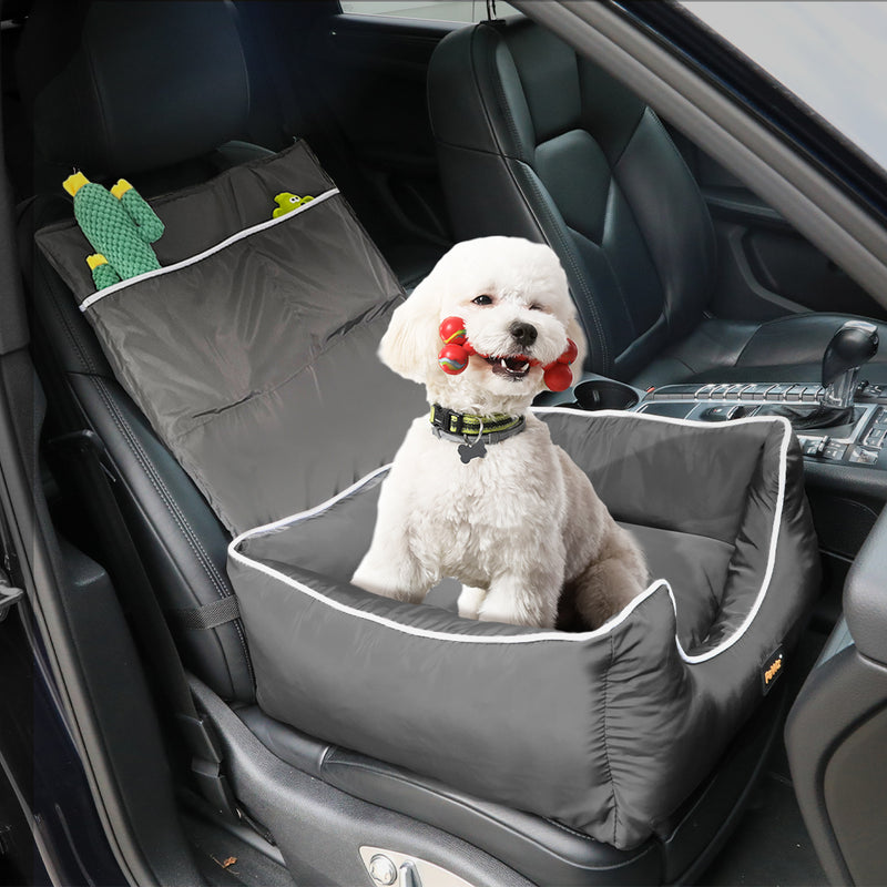 PaWz Dog Car Booster Seat Belt Pet Backrest Grey-1843791349657243654