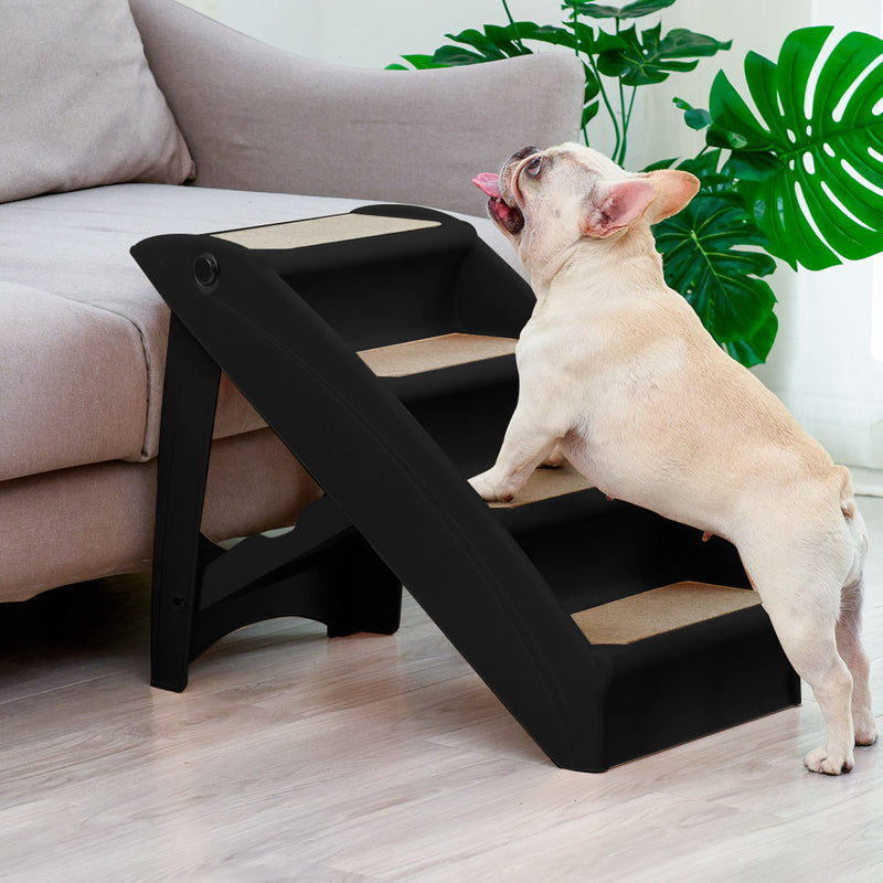 PaWz Pet Ramp Indoor Dog Steps Stair Black-1831592861670445062