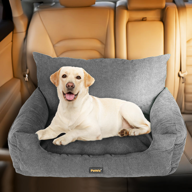 PaWz Pet Car Booster Seat Dog Protector L Grey Large-1843791347279073287