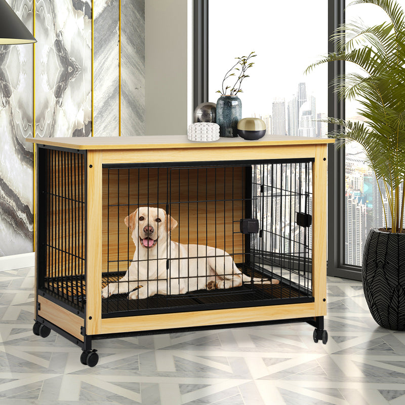 PaWz Wooden Wire Dog Kennel Side End XL X-Large-1853958496089935879