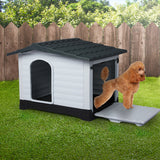 PaWz Dog Kennel Outdoor Indoor Plastic L Grey-1848848513979518983