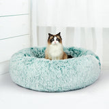 PaWz Pet Bed Cat Dog Donut Nest Calming M Teal Medium-1853958484454936583