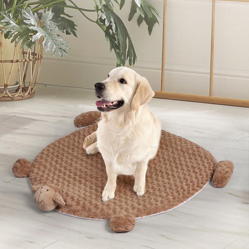 PaWz Pet Bed Cat Calming Beds Dog Squeaky L Tan Large-1831592969636024327