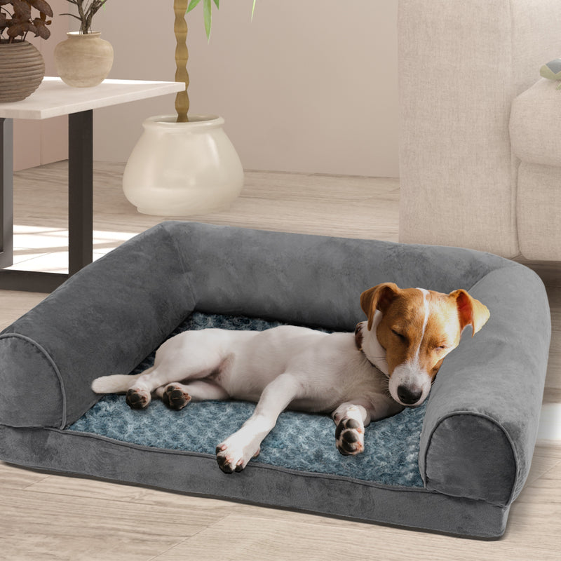 PaWz Pet Bed Sofa Dog Beds Bedding Soft M Grey Medium-1843791330908704775