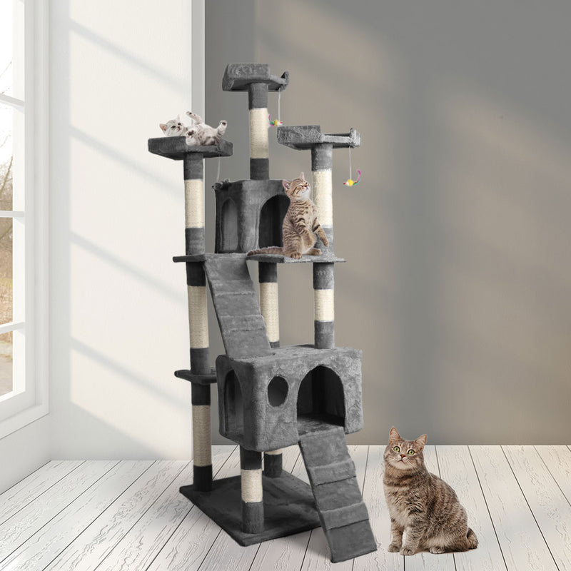 PaWz 184cm Cat Trees Scratching Post Grey-1853958445645041671