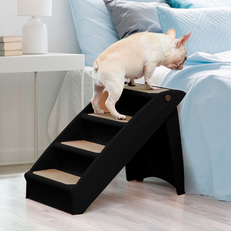 PaWz Pet Ramp Indoor Dog Steps Stair Black-1831592861670445063