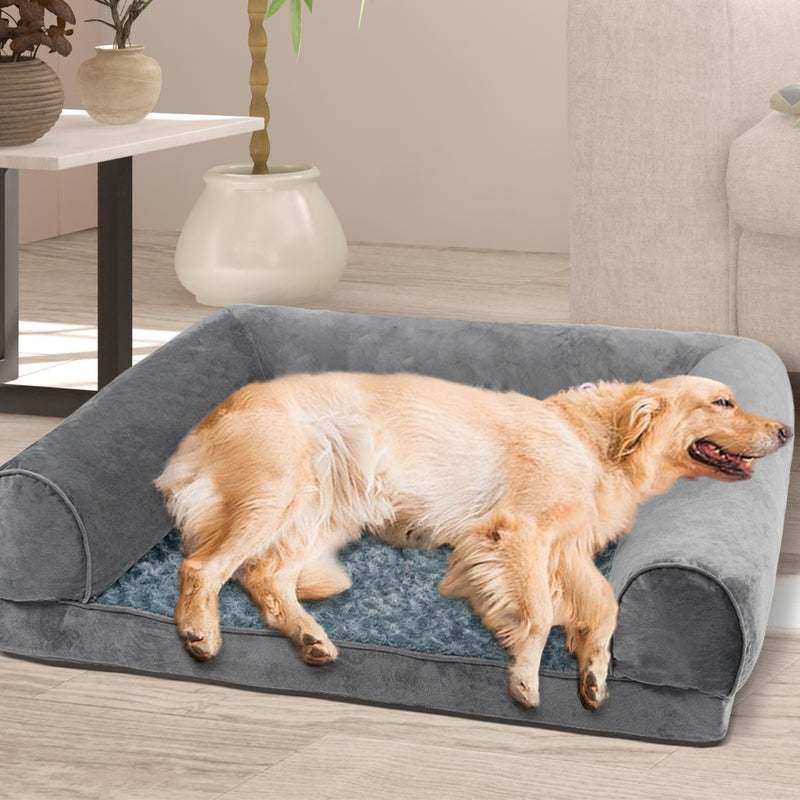 PaWz Pet Bed Sofa Dog Bedding Soft Warm L Grey Large-1843791330631880711