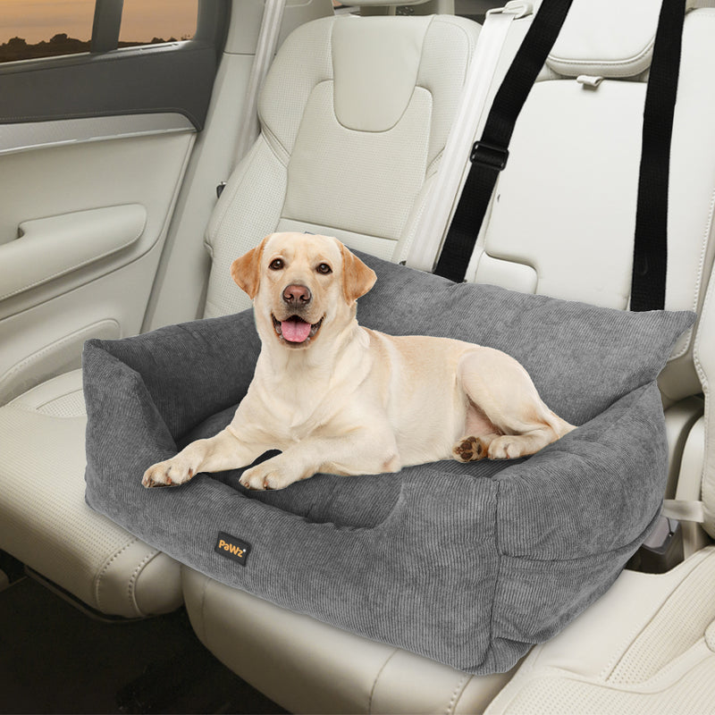 PaWz Pet Car Booster Seat Dog Protector L Grey Large-1843791347279073286