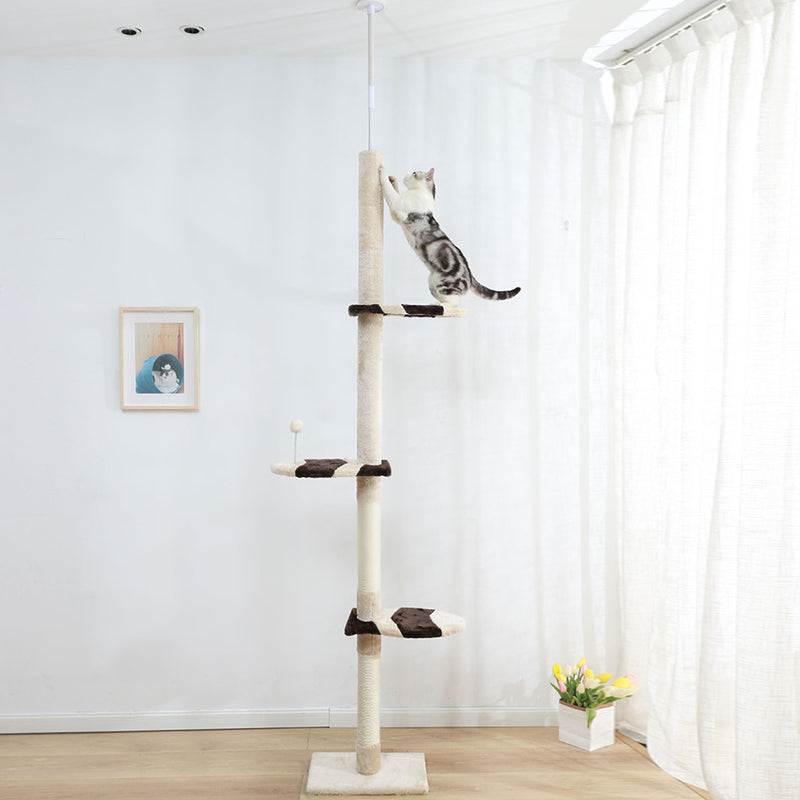 PaWz Cat Scratching Post Tree Condo Beige-1831592753994272775