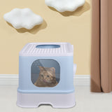 PaWz Cat Litter Box Fully Enclosed Kitty Blue-1853958481586032647