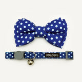 Dan & Sam Cat Collar and Bowtie - Navy Dream