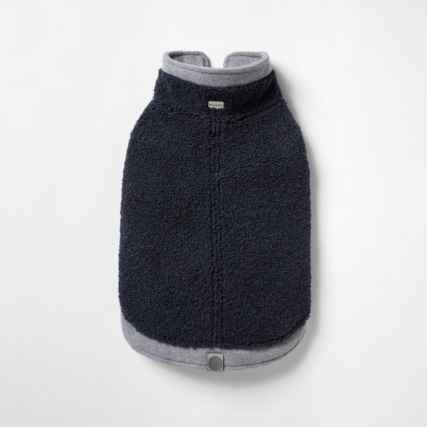 Snooza Teddy Double Detail Coat - Navy/Grey, L