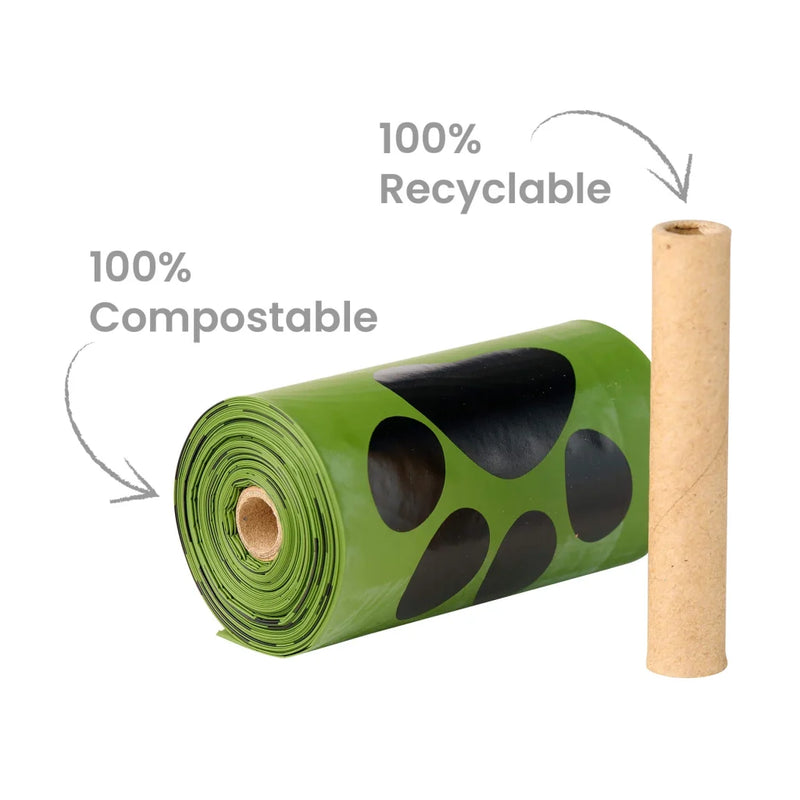 Oh Crap Compostable Dog Poop Bags - 60 bags (4 rolls)