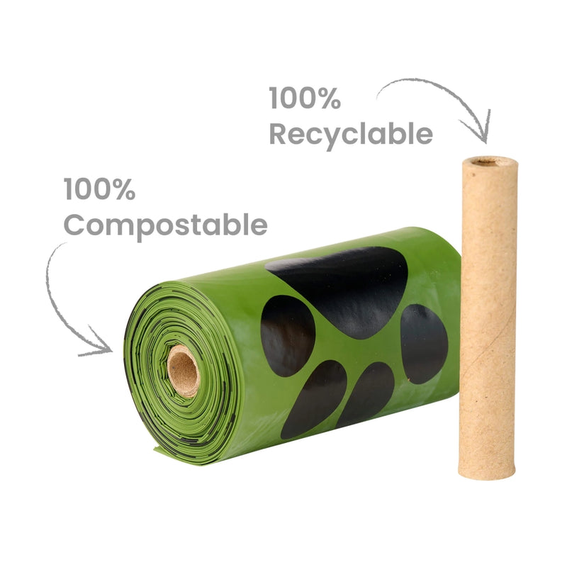 Oh Crap Compostable Dog Poop Bags - 240 bags (16 rolls)