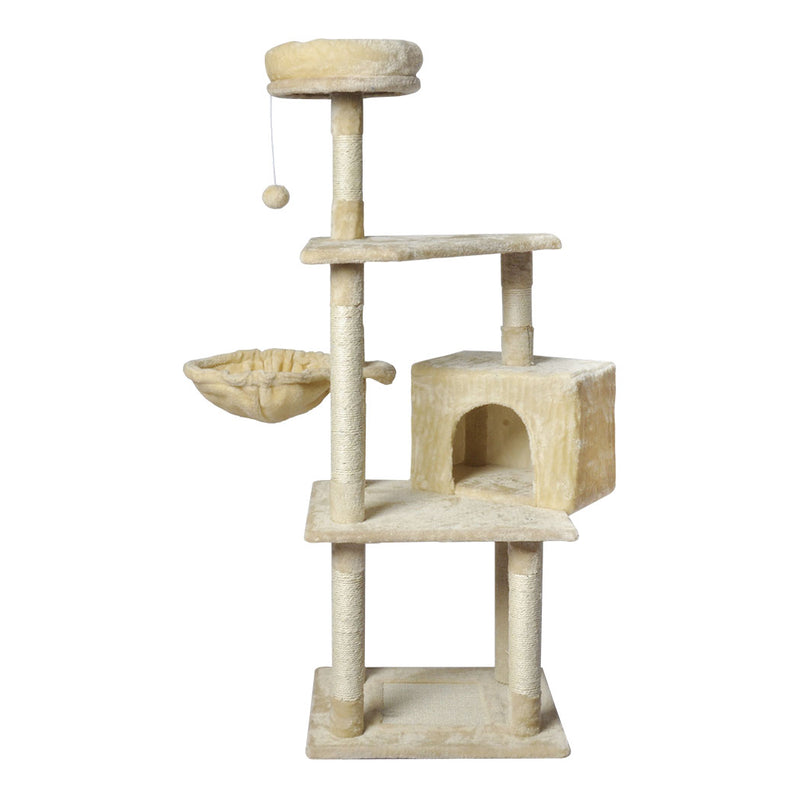 PaWz Cat Tree Toy Scratching Post Scratcher Beige-1853958445930254336