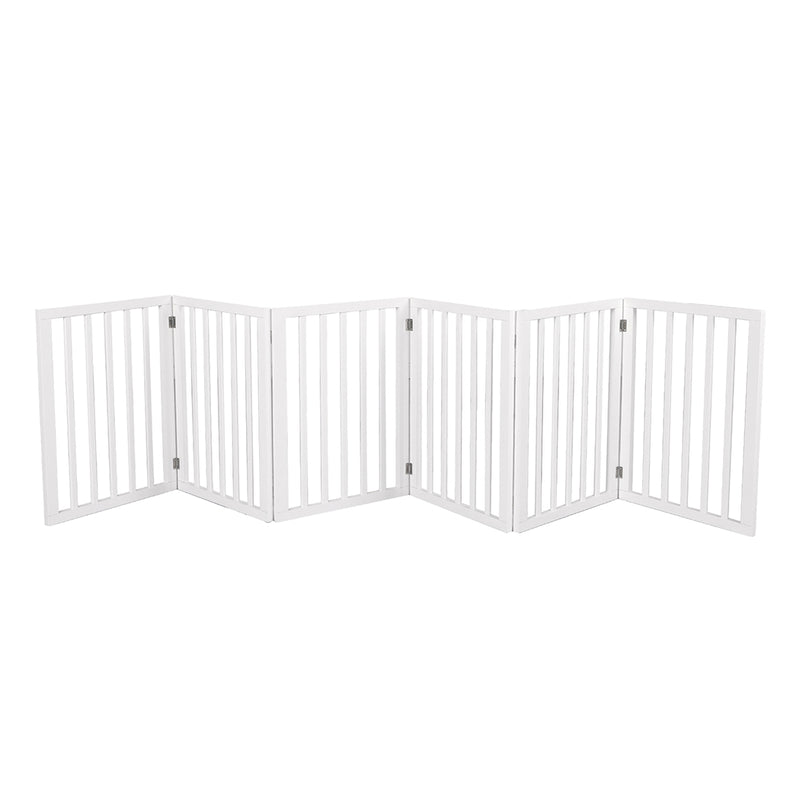 PaWz Wooden Pet Gate Dog Fence Safety White 100 Pack-1853958487340617728