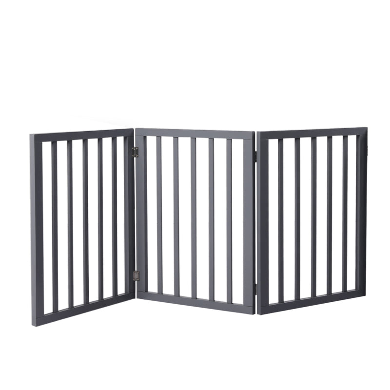 Wooden Pet Gate Dog Fence Retractable Grey 2000x 3MM-1853958486635974656