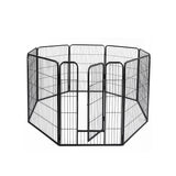 PaWz 8 Panel 24'' Pet Playpen - Black