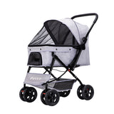 PaWz Pet Stroller Pram Dog Carrier Trailer Grey-1831593092998893568