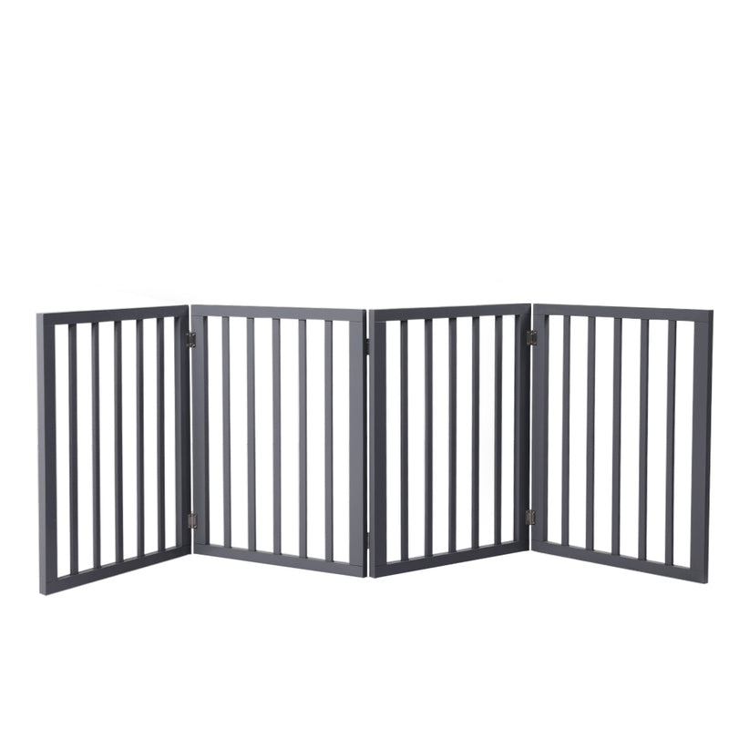 Wooden Pet Gate Dog Fence Retractable Grey 600x 3MM-1831592737804259328