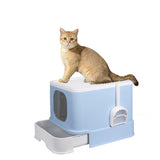 PaWz Cat Litter Box Fully Enclosed Kitty Blue-1853958481586032640