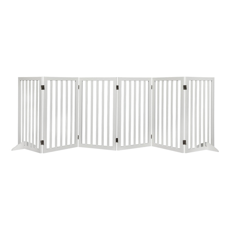 PaWz Wooden Pet Gate Dog Fence Safety White 10 Pack-1831592590227673088