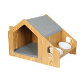 PaWz Wooden Pet House Cat Kennel Elevated-1831593088406130688